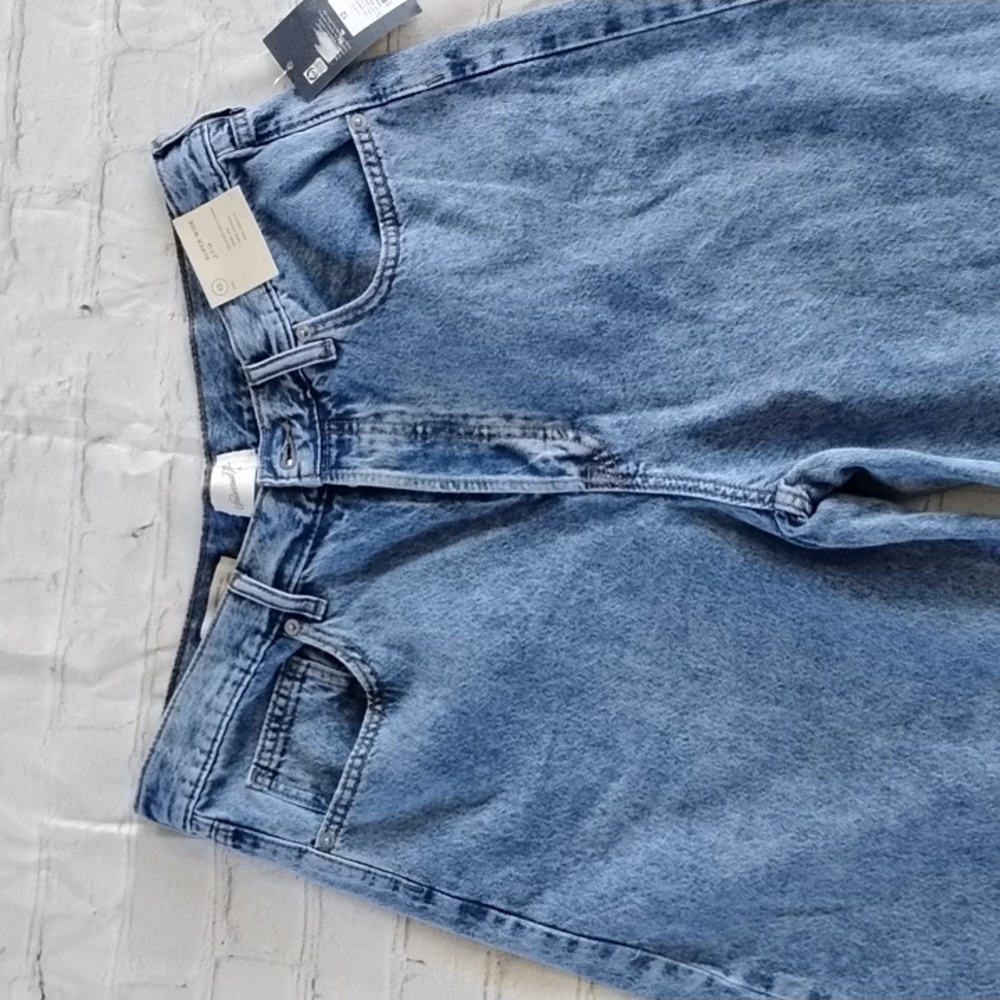 Universal Thread Blue Button Fly Flare & Wide Leg Jeans